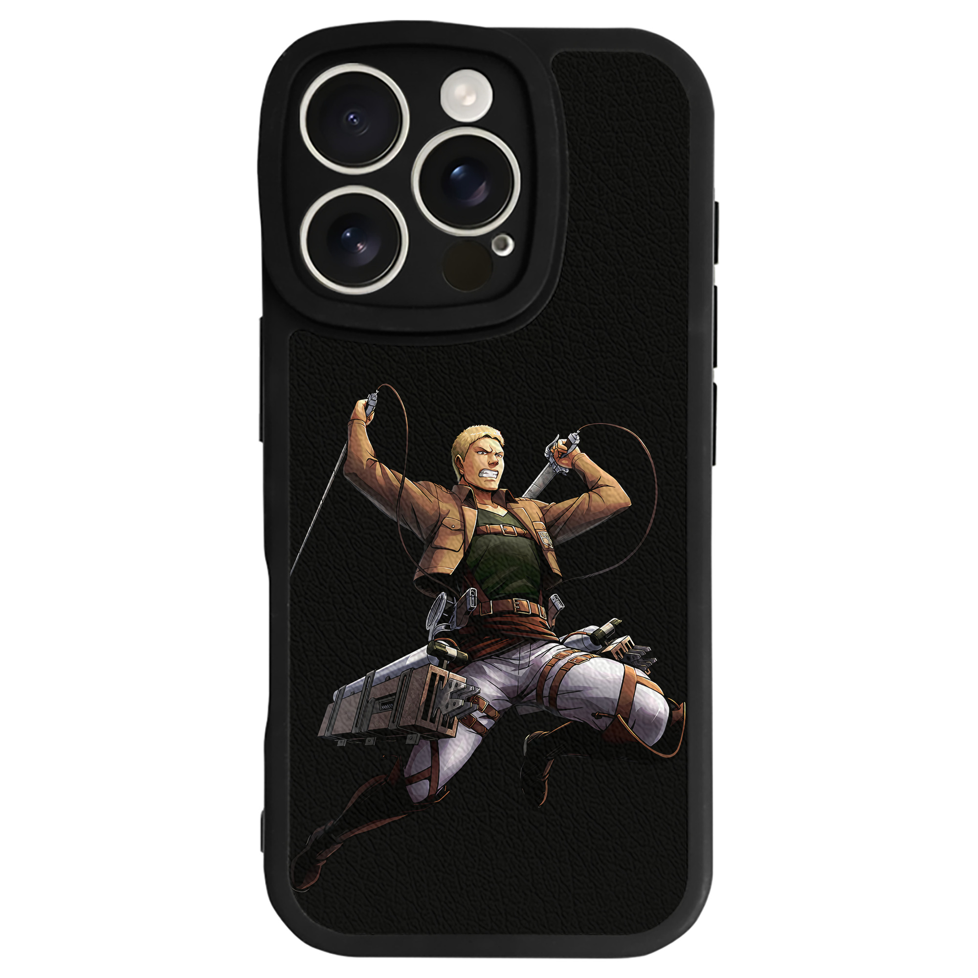 （画像用） 進撃の巨人 ライナー・ブラウン Attack on Titan Reiner Braun 【iPhone 16シリーズ対応】シリコンスマホケース（レザー調） 材質：シリコン